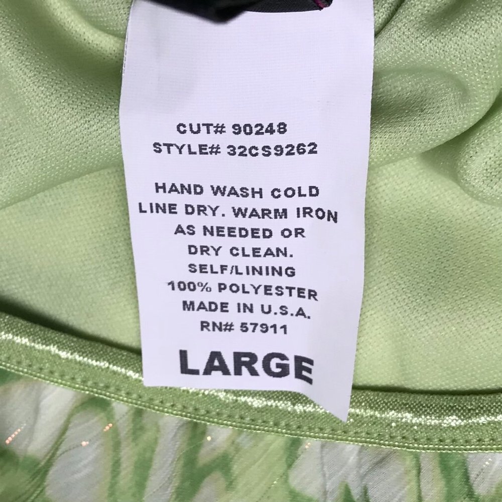 Vintage Y2K Fairycore Pastel Green Cottagecore Floral Midi Skirt / Size: Large - Picture 5 of 6